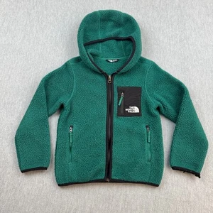The North Face Jacket Youth Junior XS 6 Green Full Zip Peak Hagues Sherpa Coat - Picture 1 of 13