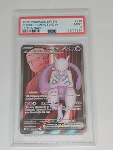 Team Rockets Mewtwo EX 213/182 Destined Rivals arte completo PSA 9 - Imagen 1 de 2