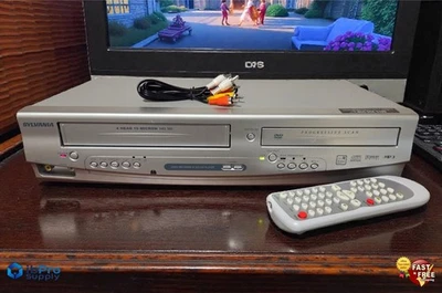Sylvania DVD VCR Combo VHS MWD DVC 840G Reproductor con Cables Remotos Completamente Reparado Foto 1 de 4