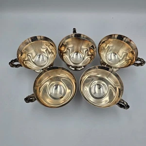 5er Set Valero EPB versilberte Kelche mit Weinrebengriff - Made in Spain - Bild 1 von 16
