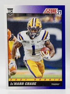 Puntuación 2021 1991 Throwback Ja'Marr Chase RC Cincinnati Bengals - Imagen 1 de 2