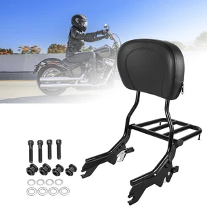 Respaldo de pasajero barra Sissy con portaequipajes para Harley Softail FLHC FXBB 18+ - Imagen 1 de 9