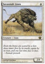 Savannah Lions  X (1) MTG Eighth Edition Excellent up to Near Mint  - 4RCard