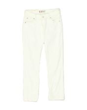 LEVI'S Womens 571 Slim Jeans W26 L27 Off White Cotton BB02