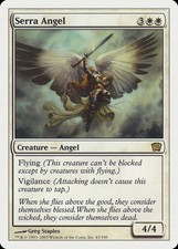 Serra Angel 9th Edition HEAVILY PLD White Rare MAGIC THE GATHERING CARD ABUGames