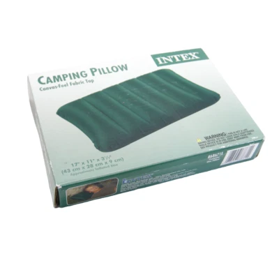 Intex Inflatable 17" x 11" Camping Pillow - Canvas Feel Fabric Top NIB - Image 1 of 4