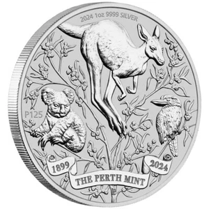 1 Ounce 9999 Silver Perth Mint’s 125th Anniversary 2024 Bullion Coin Capsule - Picture 1 of 3