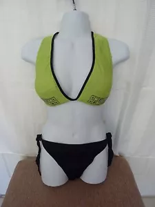 Sexy Violetta 2 pezzi Costume da bagno bikini, taglia 12 ~ verde/nero con accenti - Foto 1 di 4