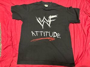 T-SHIRT WWF ATTITUDE FIRST RUN COME GET SOME VINTAGE TAILLE L WWE WRESTLING TRES BEAU