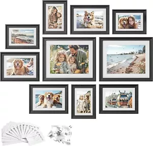 Picture Frames with 16 Mats, Set of 10 Collage Photo Frames - Picture 1 of 7