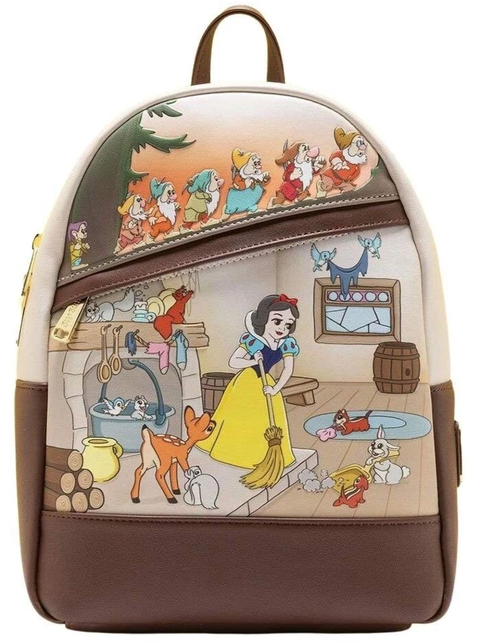 Loungefly Disney Белоснежка и семь гномов мини рюкзак мульти сцена новый - Изображение 1 из 4