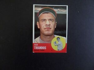 1963 TOPPS GUS TRIANDOS TIGERS BASEBALL CARD #475 HI EX BV $25.00 #63H