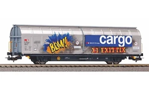 PIKO H0 58985 - Carro ad alta capacità Hbbillnss SBB Ep. VI, con graffiti - Picture 1 of 2