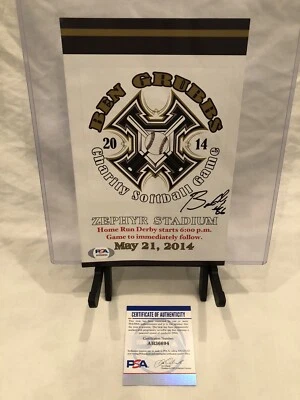 BEN GRUBBS Signed Program PSA Charity Softball Game New Orleans Saints Autograph - Image 1 of 2