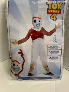 DISNEY TOY STORY 4 FORKY CHILD HALLOWEEN COSTUME SMALL 4-6 S JUMPSUIT MASK NEW - Picture 1 of 3