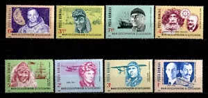 Romania Sc #3345-52 MNH 1985 INVENTORS & ADVENTURERS SPACE - Picture 1 of 1