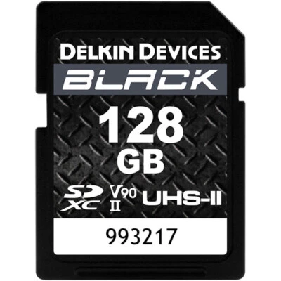 New Delkin Devices 128GB BLACK UHS-II SDXC Memory Card, USA Dealer #29774 - Image 1 of 2