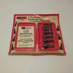 Juego de destornilladores de tuercas de colección Sears Craftsman 7 piezas eje hexagonal de accionamiento de 1/4 de pulgada (C1) - Imagen 1 de 7