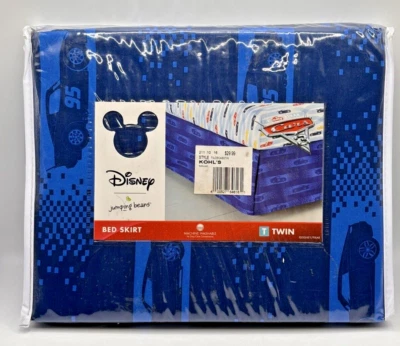 Disney Pixar Cars Jumping Beans Twin Size Bed Skirt 39" x  75" x 14” NEW NOS - Image 1 of 4