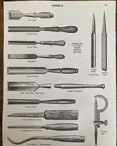 Book Clipping Photo Vintage Tools Chisels Wall Art - Picture 1 of 1