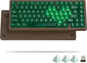 Womier 75% Keyboard with QMK/VIA, WD75 Wood Gaming Keyboard 8000mAh Battery, ... - Afbeelding 1 van 10