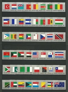 NAZIONI UNITE- NEW YORK -Bandiere- Lotto di 6 serie nuove complete gomma integra - Foto 1 di 2