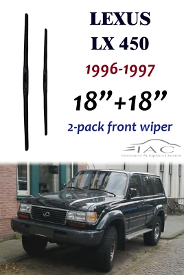 Paquete de 2 limpiaparabrisas de tres secciones para Lexus LX450 96-97 18"+18" Foto 1 de 2