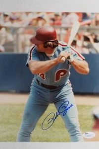 Pete Rose Cincinnati Reds RoY 17x AS HOF Autographed 8x10 Signed Photo JSA 17F - Picture 1 of 3
