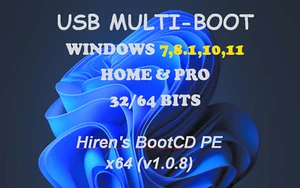 USB MULTI-BOOT - ALL WINDOWS ISO - HIREN'S BOOT - UEFI/BIOS **AUCUNE LICENCE** - Photo 1/1