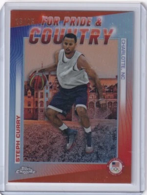Stephen Steph Curry 2024 Topps Chrome Olympics For Pride Country Orange 25/25 - Image 1 of 2