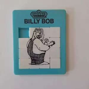 Vintage Showbiz Pizza Billy Bob Slide Puzzle Blue Rare - Picture 1 of 7