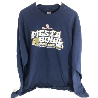 2016 Notre Dame Fighting Irish Fiesta Bowl Long Sleeve Shirt 2XL Navy, Graphic,  - Image 1 of 4