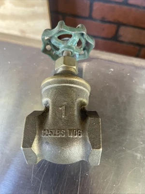 Gate Valve Bronze brass 1 " Healey 125 lbs WOG New - Image 1 of 4