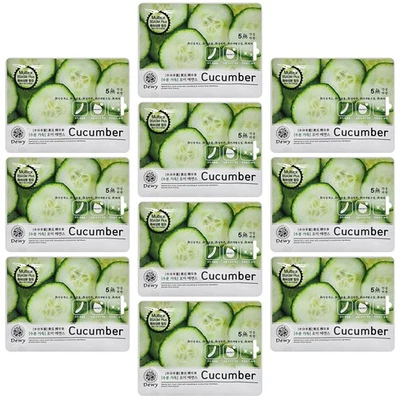 10pcs cucumber Essence Face Mask skin care Moisture all Korean Best Cosmetics - Image 1 of 4