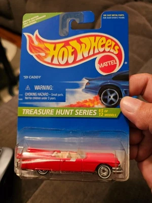 Hot Wheels 1996 Treasure Hunt Series ‘59 Caddy in Red Collector #432 in Protecto - Image 1 of 4