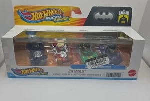 2024 Hot Wheels Racer Verse Batman 4 Pack Harley Q + Robin Catwoman - Picture 1 of 6