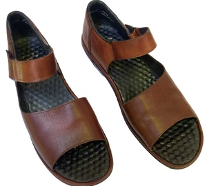 Rieker Women's Brown Leather Comfort Sandals, Open Toe, Size 41 / US 10.5, GUC - Picture 1 of 15