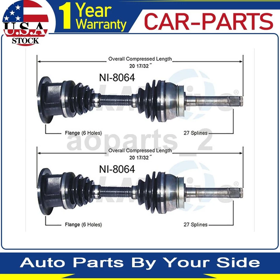 2 ejes delanteros TrakMotive CV eje articulado para Nissan Pathfinder 1989 1988 1987_AR Foto 1 de 2