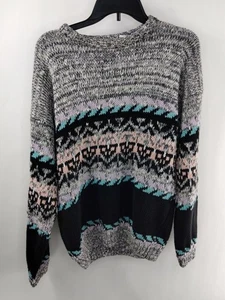 Concrete Women's Multi-Colored Long Sleeve Sweater Top Size Large  - Picture 1 of 3