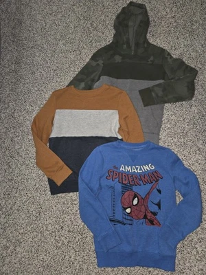 Boys Jumping Beans Crewnecks And Hoodie, Lot Of 3, Size 10, Superman, Camo - Image 1 of 4