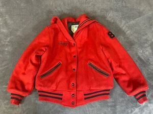 Chaqueta Varisty Vintage Mujer High School Letterman Tracy Tigers 80 Rojo Años 90 M - Imagen 1 de 9