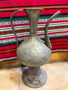 Vintage Large Handmade Islamic Ottoman Copper Teapot Pitcher - Rare Collectible - Picture 1 of 6