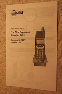 ATT AT&T E252 E2562 USER OWNERS OPERATORS MANUAL - Picture 1 of 1