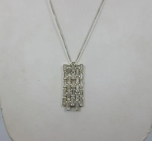 Collar colgante de plata esterlina buggett circonita cúbica cadena 925 16 pulgadas - Imagen 1 de 9