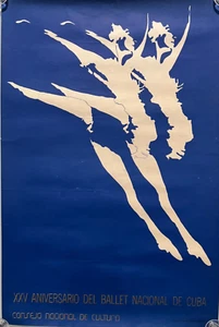 Póster Original Vintage Ballet Nacional Cuba Danza 1974 - Imagen 1 de 1