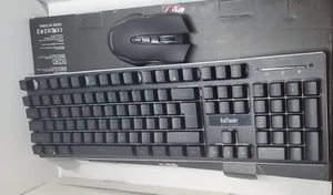 RedThunder K10 Wireless Gaming Keyboard and Mouse Combo, LED Backlit - Black - Picture 1 of 3