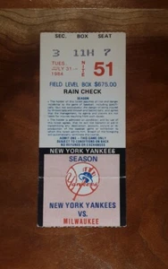 Don Mattingly 1984 AL Batting Champ Notches Career STOLEN BASE #1 Yankees Ticket - Picture 1 of 15