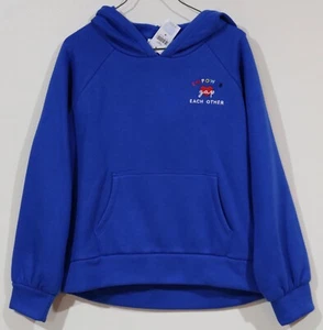 Gap Kids Girls Medium Blue Logo Empower Each Other Hoodie Sweatshirt Jacket - Picture 1 of 3
