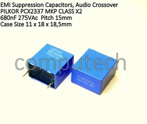 1 pezzo 680nF 275V Ac Condensatore Film Polipropilene PILKOR (Philips) Class X2 - Imagen 1 de 2