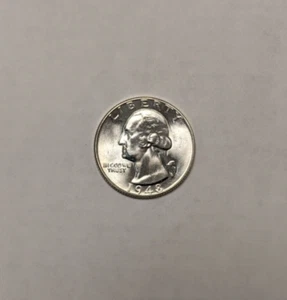 1948 Washington Quarter - Ultra High Grade Gem BU, Monster Luster Silver 25¢ - Picture 1 of 4